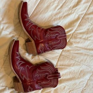 Lucchese western red shortie cowboy boot 8.5